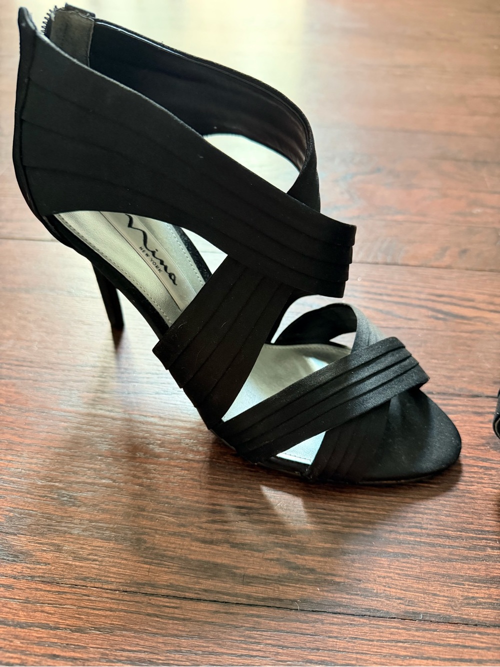 Black Strappy Women’s Dress heels - Picture 2 of 5
